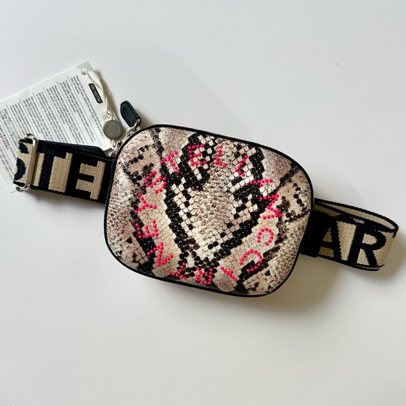 Stella McCartney Convertible Studded Faux Snake-Effect Leather Belt Bag NWT - Picture 5 of 8